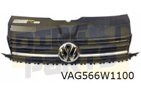 Volkswagen T6 (7/15-11/19) grille (bij gespoten bumper) Orig, -, -, Nieuw, Ophalen of Verzenden