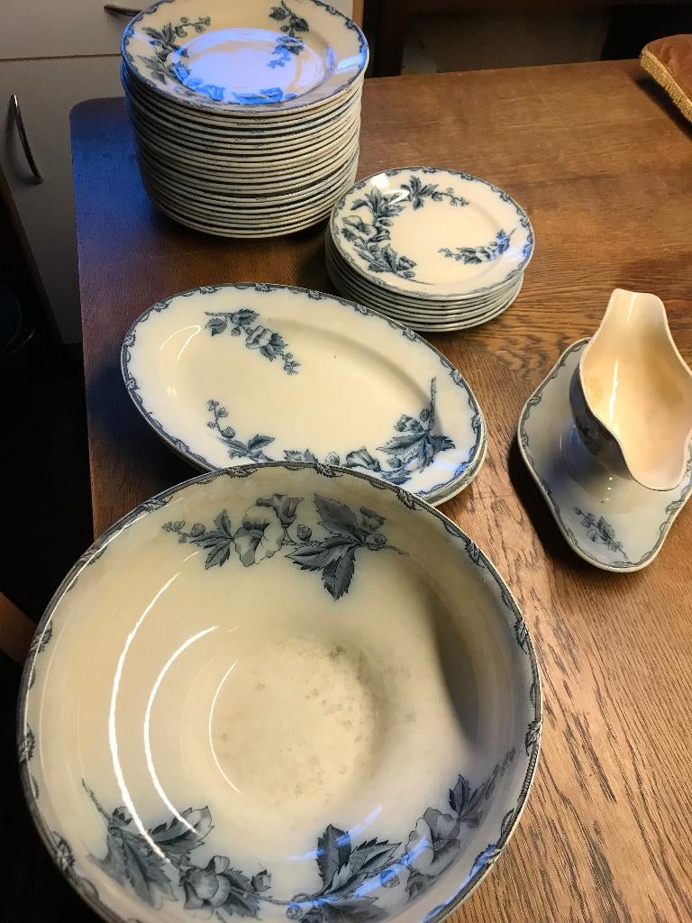 vaisselle bleue 34 pièces Maestricht Etruria, Enlèvement