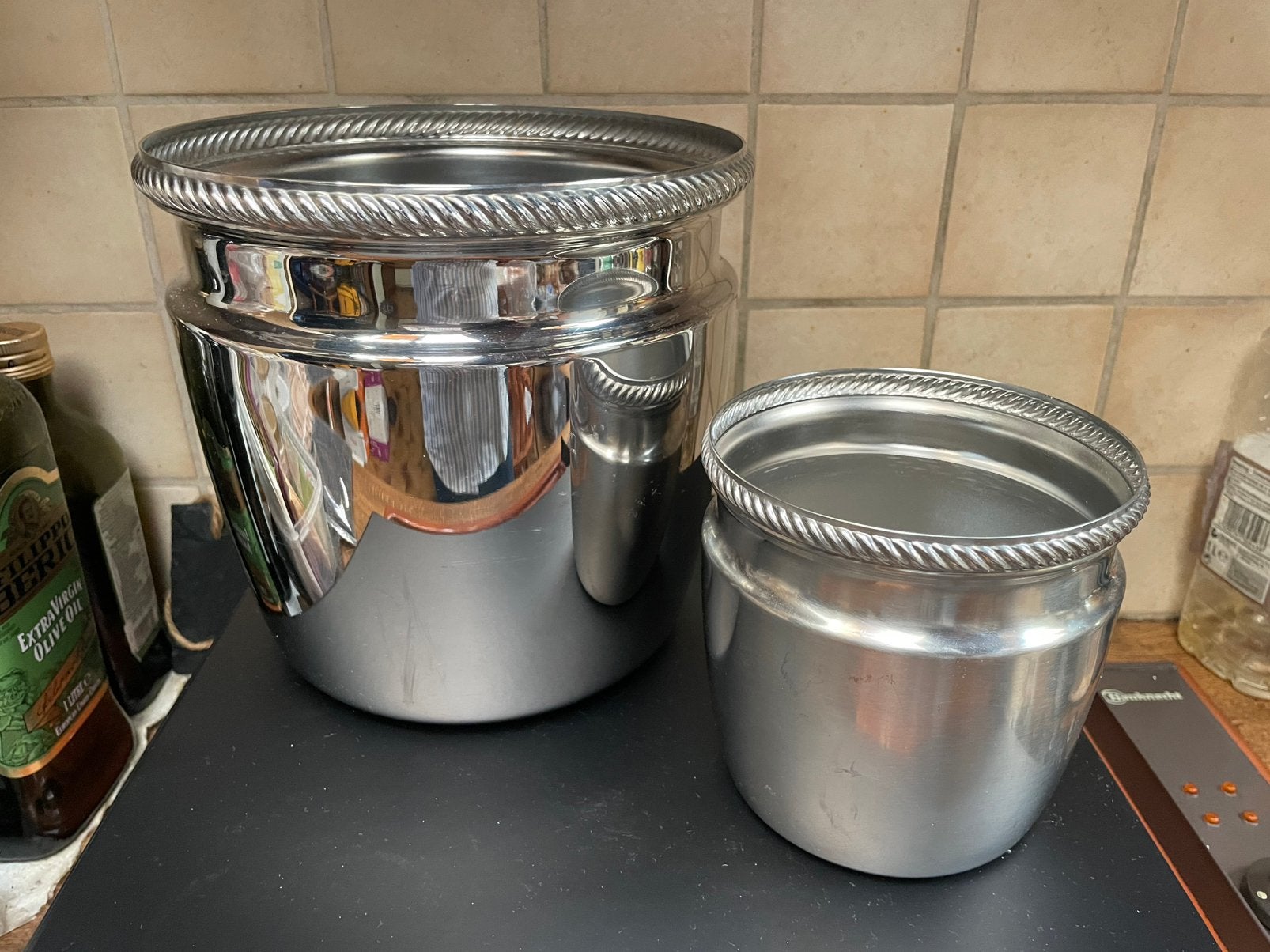 Alessi Mercurio wijnkoeler en ijsemmer, Ophalen, Gebruikt, Inox