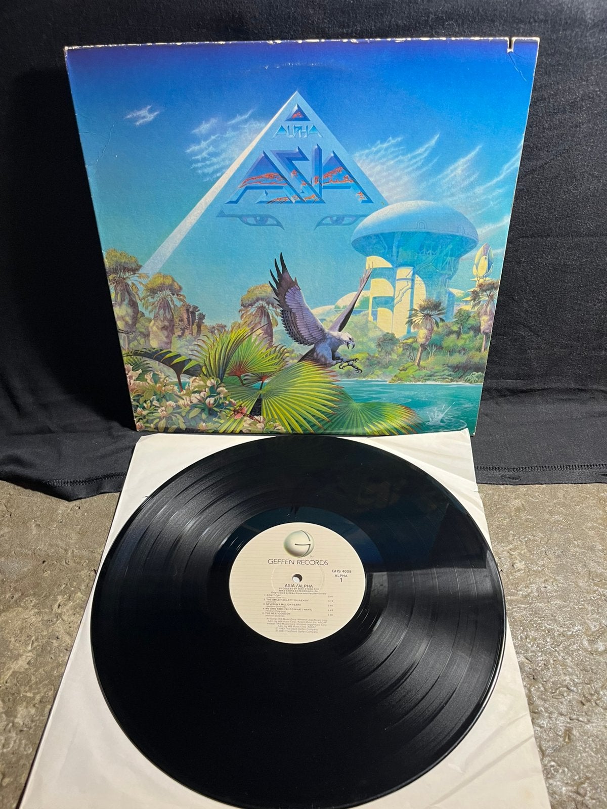 Vinyl lp asia alpha, Cd's en Dvd's, Vinyl | Hardrock en Metal, LP, Gebruikt, Overige genres, Originele persing