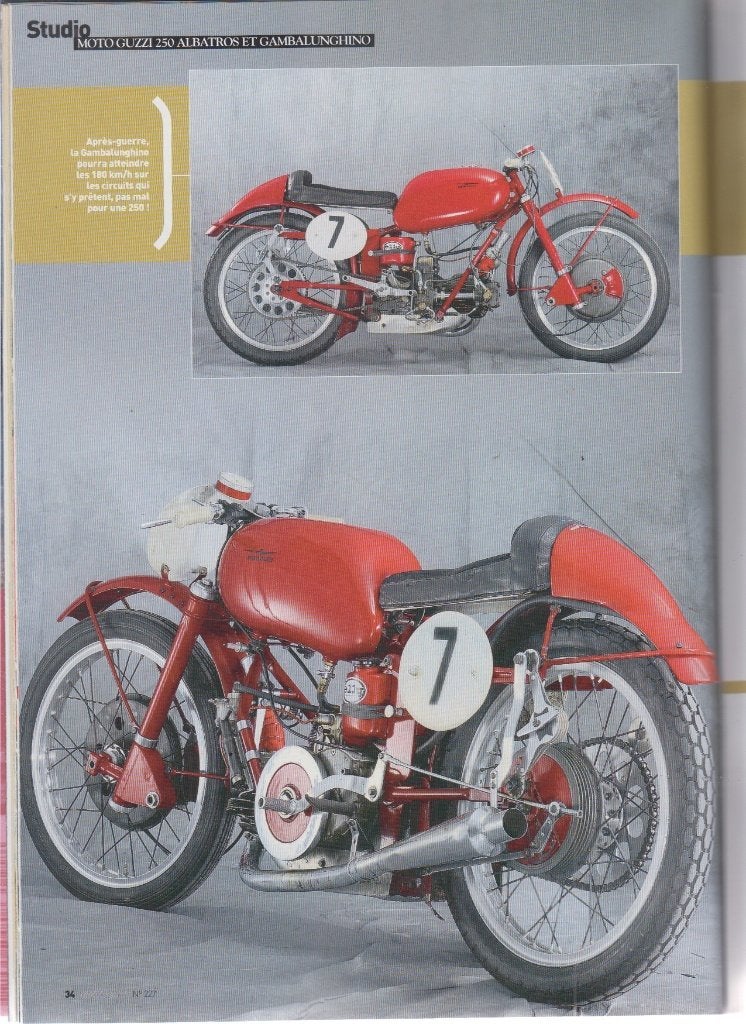 Moto Guzzi 250 Albatros & Gambalunghino compétition, Verzenden, Gelezen