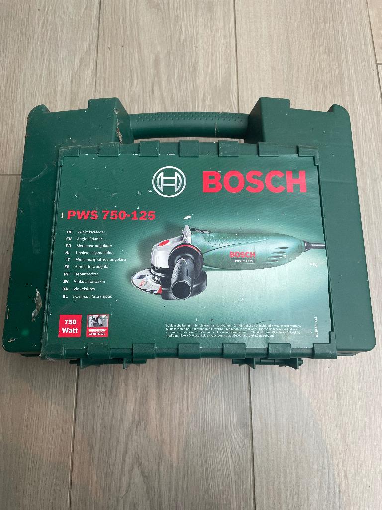 Bosch haakse slijpmachine PWS 750-125, Doe-het-zelf en Bouw, Ophalen, Zo goed als nieuw, 700 tot 1000 watt, Haakse handslijpmachine