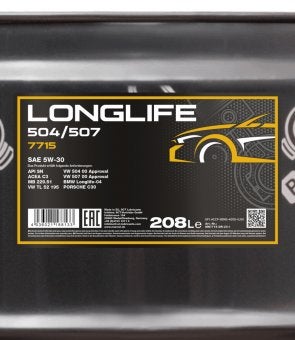 5W30 Huile Moteur Longlife 504/507 MANNOL 208L, Autos : Divers, Produits d'entretien, Enlèvement
