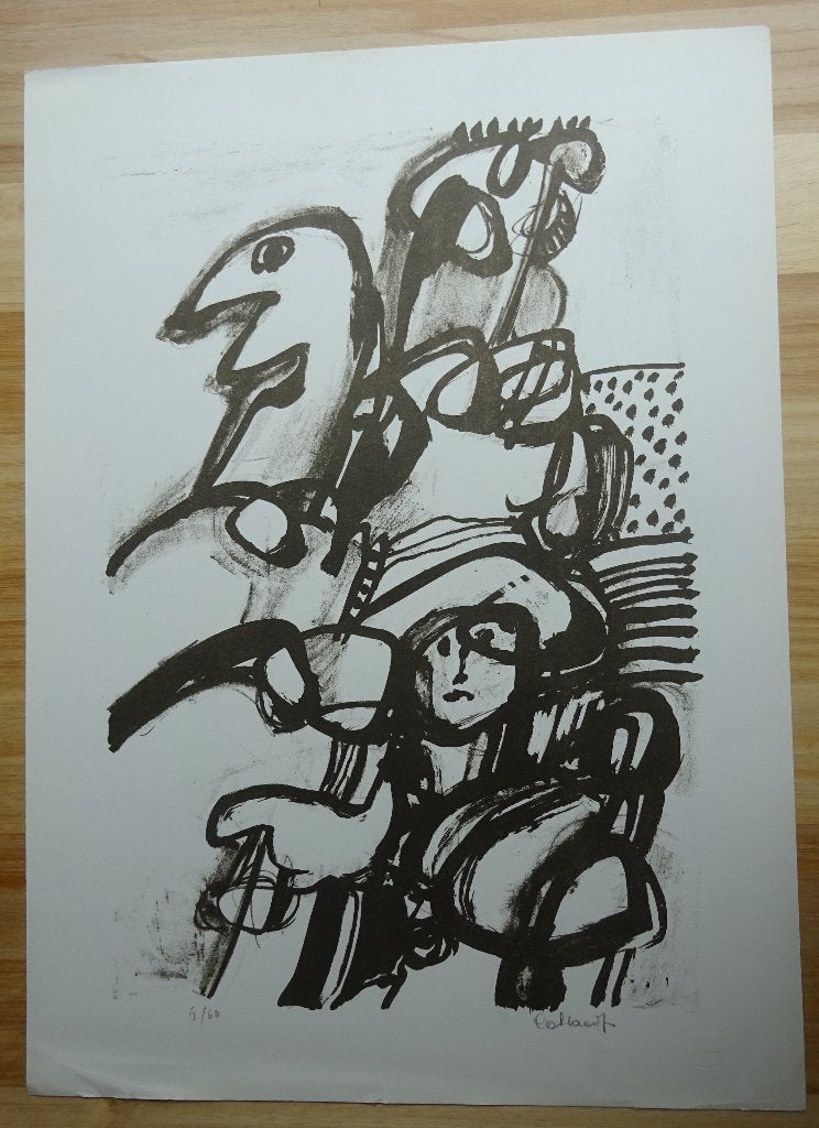 Jan Cobbaert, litho, 5/60, 1977, Figuren, Antiek en Kunst, Portret en Figuren, Ophalen of Verzenden, Lithografie, Genummerd
