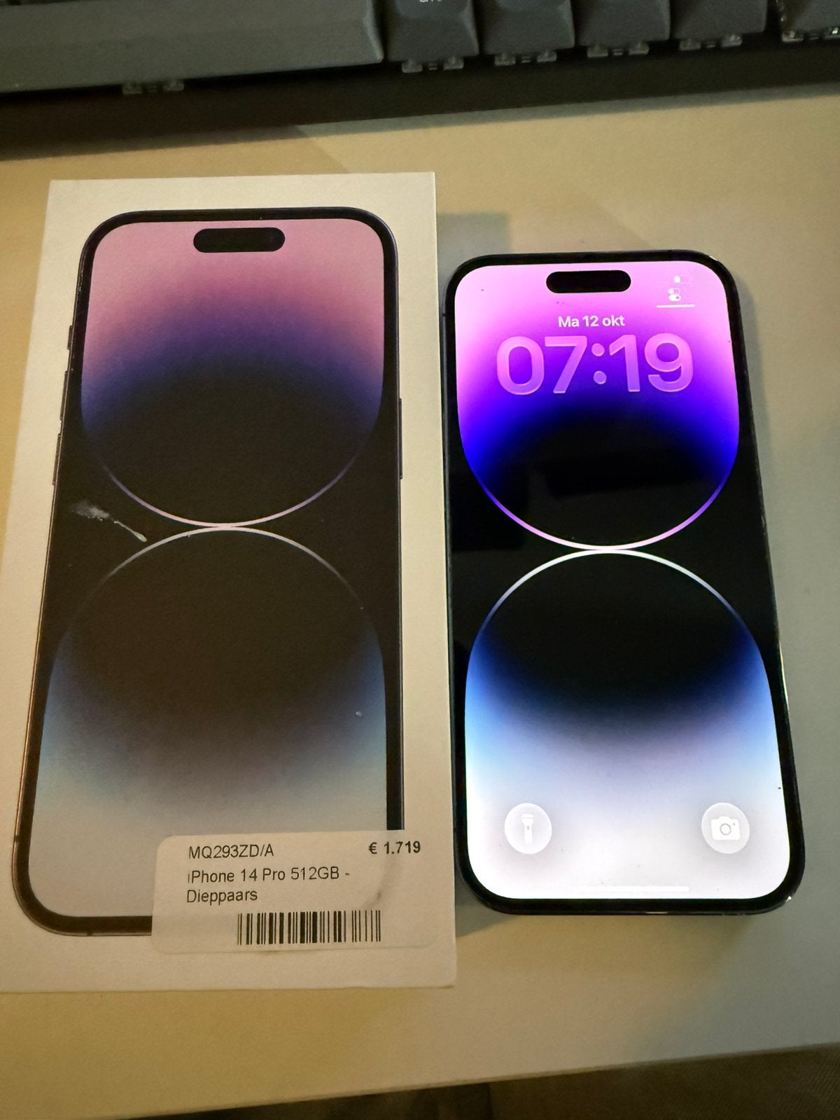 Iphone 14 pro 512GB In topstaat, Telecommunicatie, Ophalen, 512 GB, IPhone 14 Pro, Paars