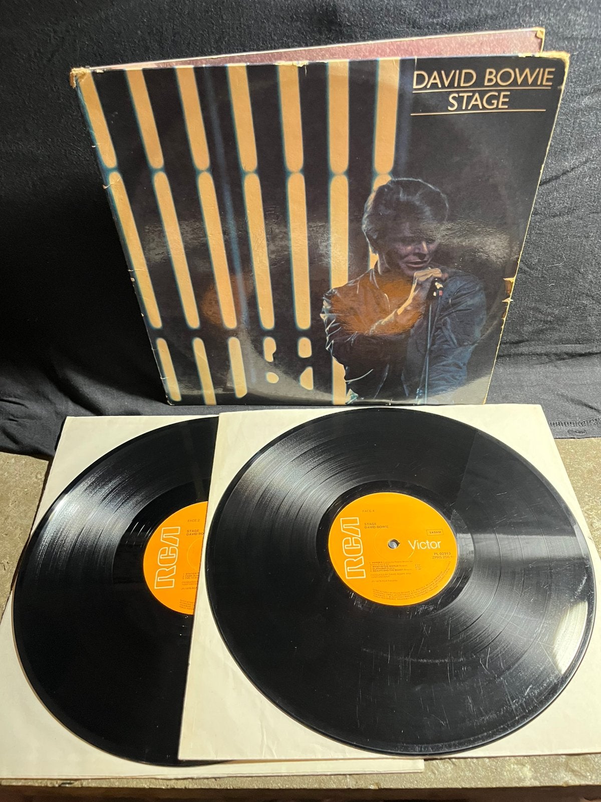 Vinyl lp david bowie stage, Gebruikt, Overige genres, Ophalen of Verzenden, Gatefold hoes