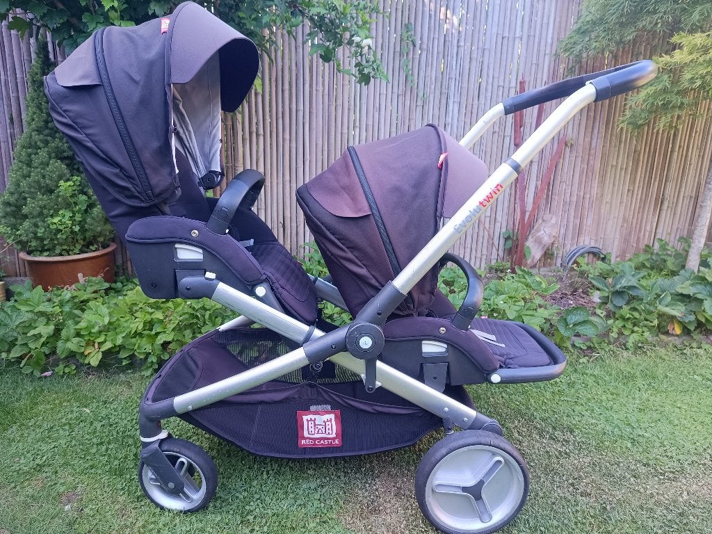 Dubbele kinderwagen, Kinderen en Baby's, Gebruikt, Duowagen, Ophalen, Kinderwagen