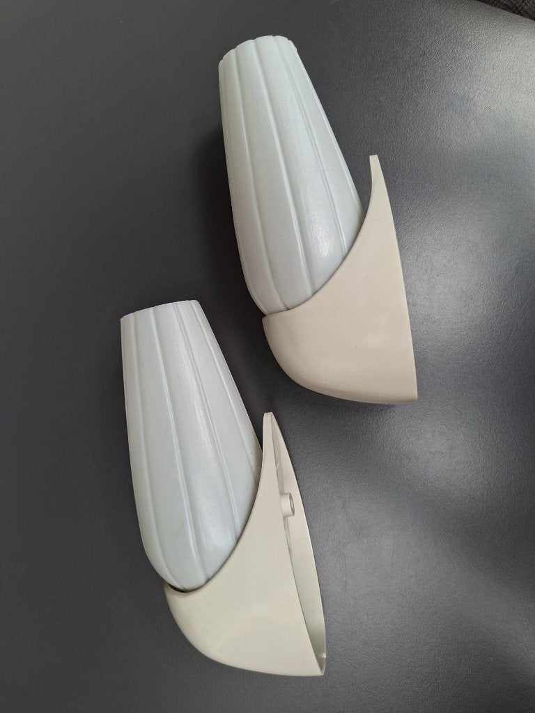 Niko - Bo wandlamp met geribbelde kunststof kap, 2 stuks, Ophalen of Verzenden