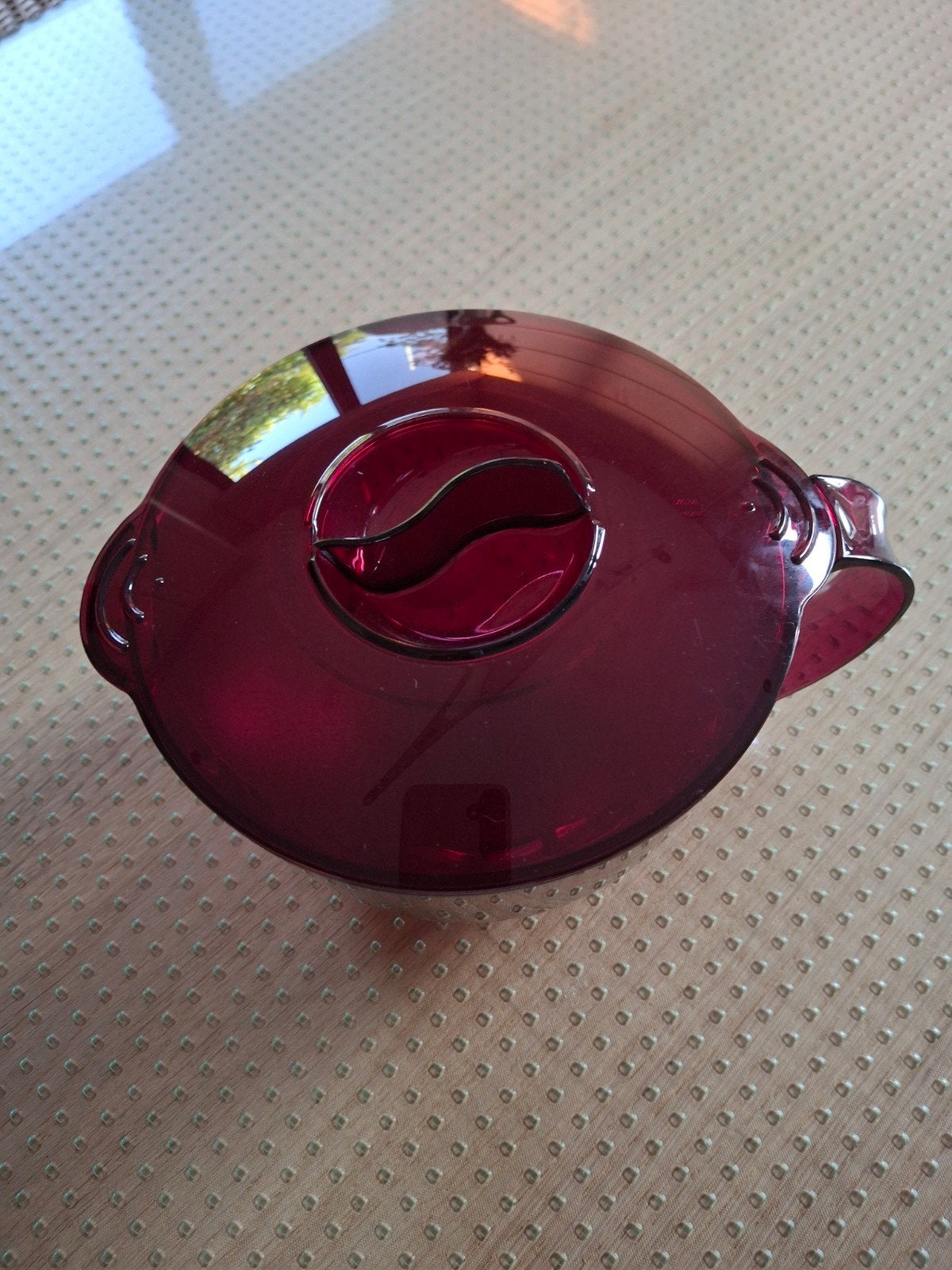 Carafe à micro-ondes Tupperware 1,1 l, Rouge, Compatible micro-ondes, Comme neuf, 1100 ml