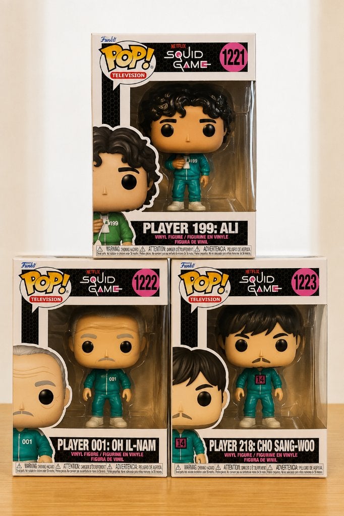 Lot 3 Funko POP Squid Game Ali + Oh Il-Nam 001 +Cho Sang-Woo, Enlèvement ou Envoi, Neuf, Fantasy
