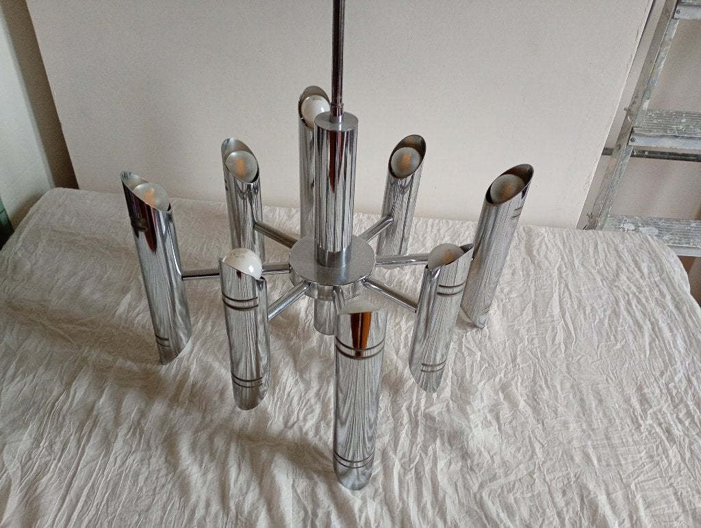 Lampe suspendue Goffredo Reggiani vintage Space Age 1970, Enlèvement, Comme neuf, Space age