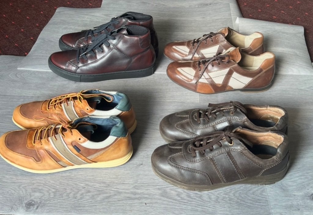 Lot de chaussures hommes (4 paires)., Envoi, Porté, Mc Gregor,ara…..etc., Chaussures de marche