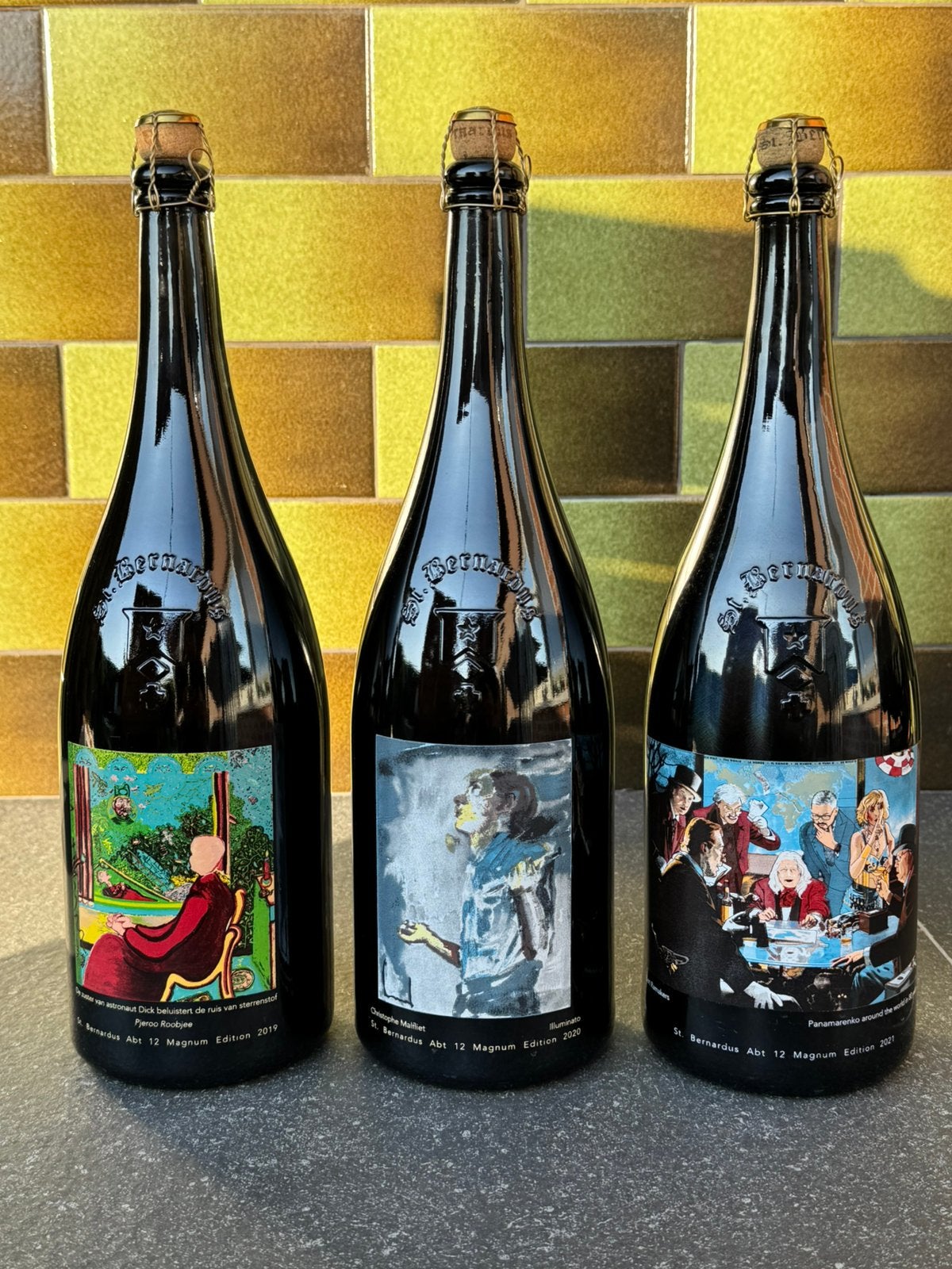 3 Magnum St Bernardus ongeopend 2019, 2020 en 2021, Ophalen, Zo goed als nieuw, Flesje(s), Overige merken