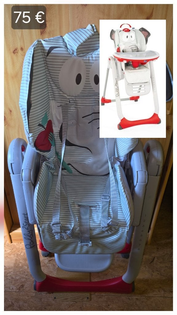 Chaise haute Polly 2 Start Chicco, Enlèvement, Utilisé
