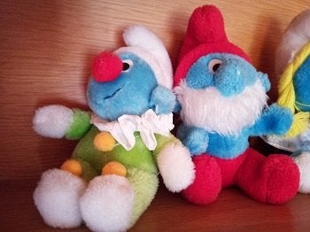 vintage 7 peluches Schtroumpfs   TBE + poster gratuit, Collections, Schtroumpfs, Enlèvement ou Envoi, Comme neuf, Différents Schtroumpfs