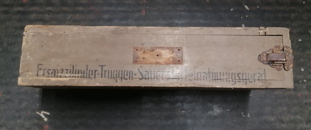 Caisse militaire masque oxygène Allemand WW1 Metz, Envoi, Autres, Caisse ou Géocache