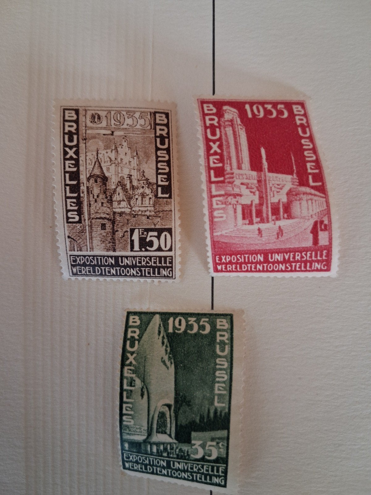 1934 timbres belges COB 386 387 388, Enlèvement ou Envoi