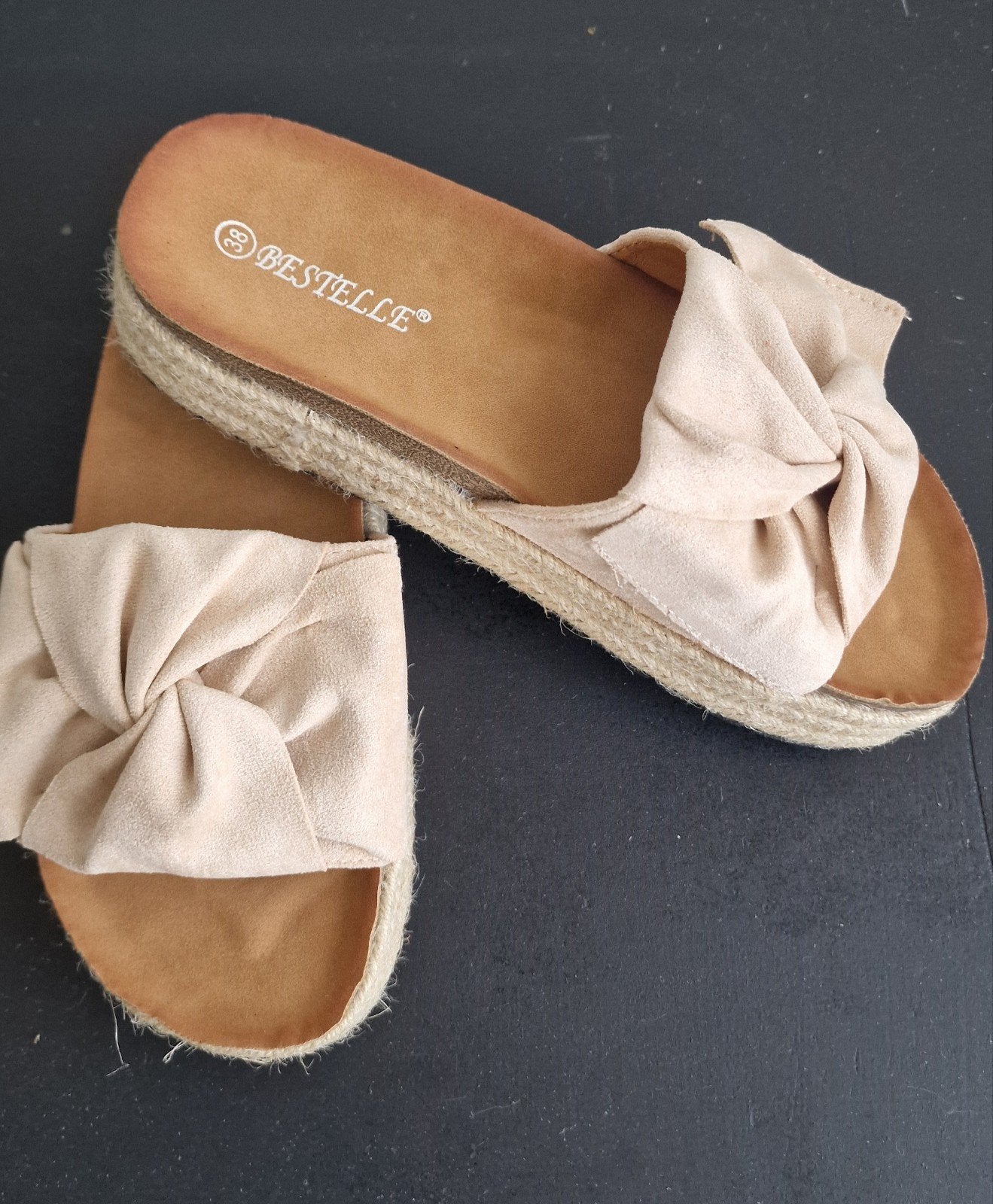 Mules / Sandales compensées beige– Taille 38, Enlèvement ou Envoi, Neuf, Beige