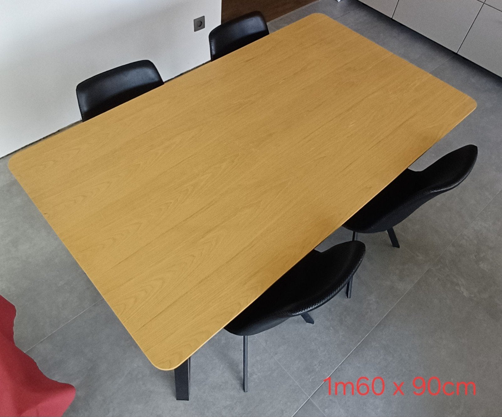 Table de cuisine + chaises de cuisine (ensemble de table à m, Quatre personnes, 150 à 200 cm, Autres matériaux, Enlèvement