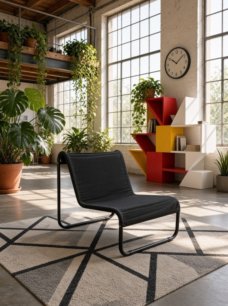vintage IKEA 'Krumelur' lounge stoel Karin Mobring (1972), Ophalen of Verzenden, Zwart, Stof