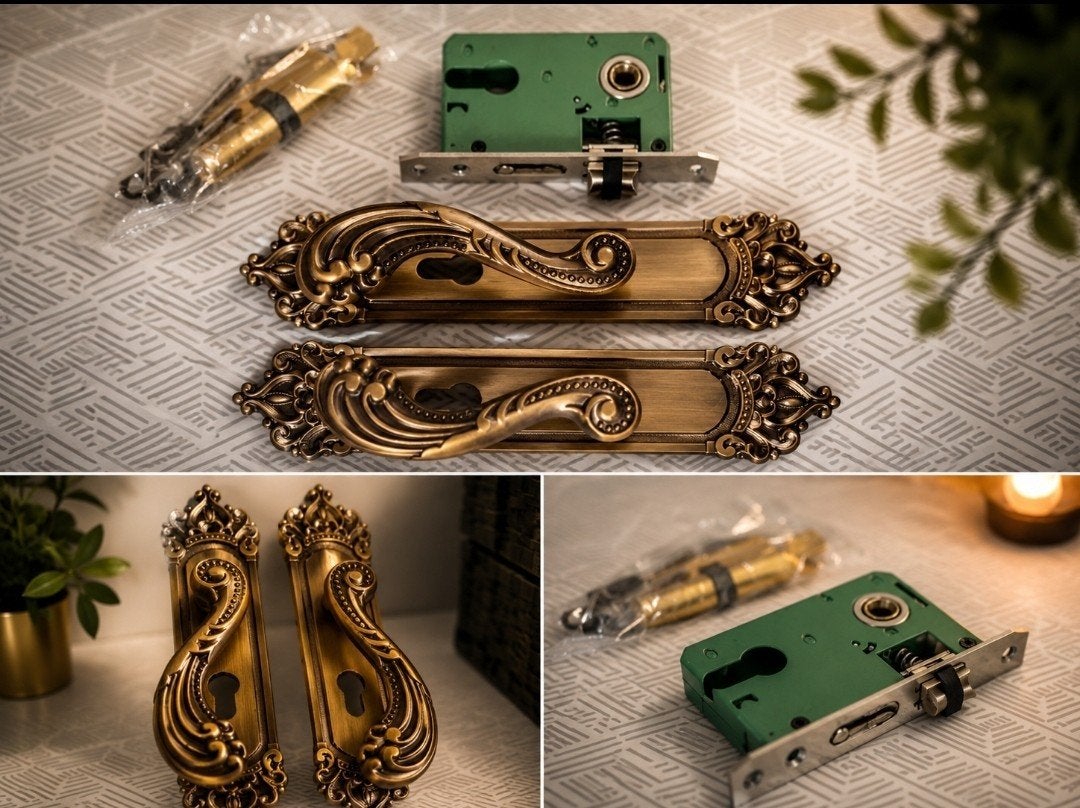 Vintage deurklinken goudkleurig, Ophalen