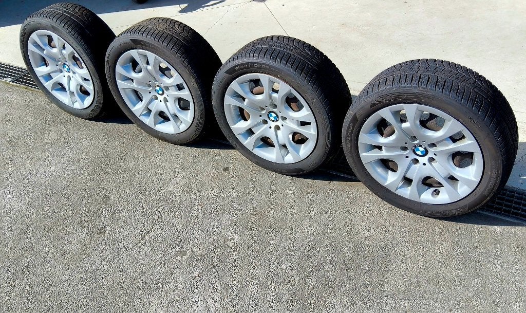 4 pneus hiver Hankook 225/50-17, originaux BMW, Pneus et Jantes, Pneus hiver, 17 pouces, Enlèvement