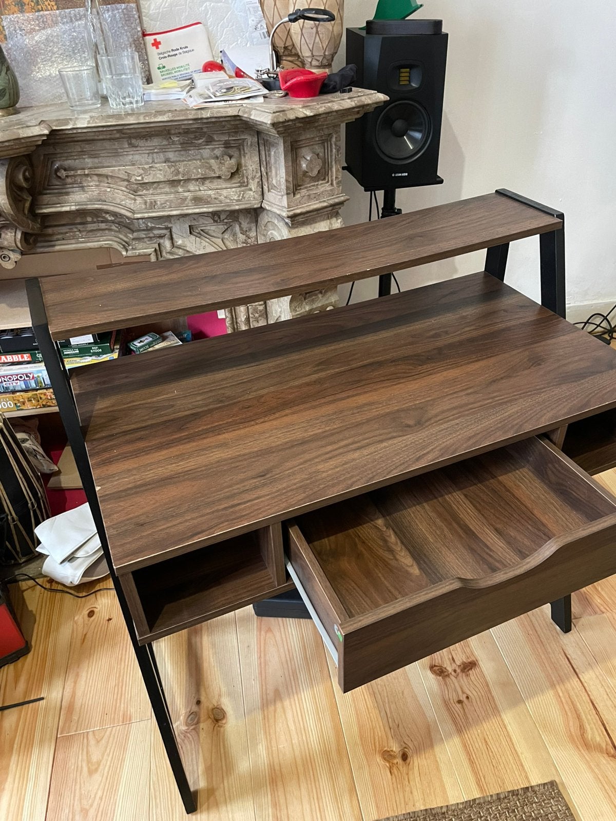 Petit Bureau style industriel, 70 à 120 cm, 70 à 120 cm, Enlèvement, Utilisé