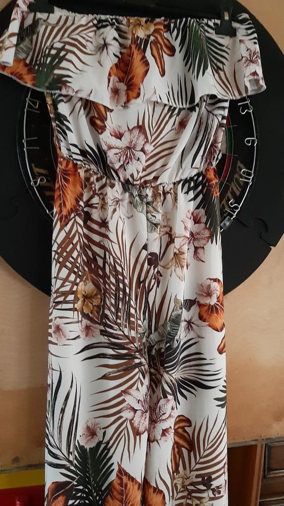 Prachtige jumpsuit L exotische print kreukvrij, Kleding | Dames, Ophalen of Verzenden, Zo goed als nieuw, Maat 38/40 (M)