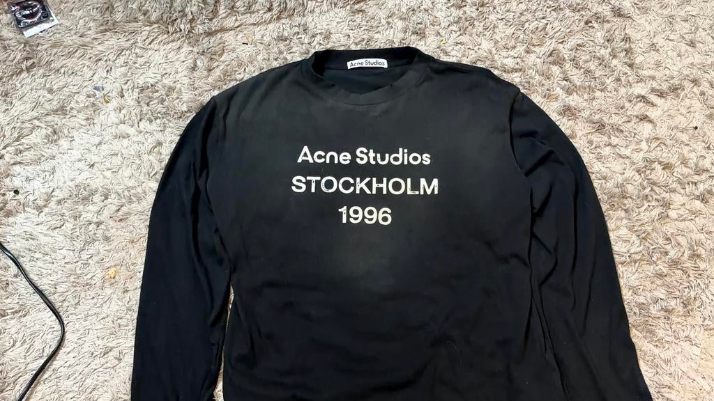 Black Acne Studios long sleeve, Ophalen of Verzenden, Zo goed als nieuw, Maat 52/54 (L), Zwart