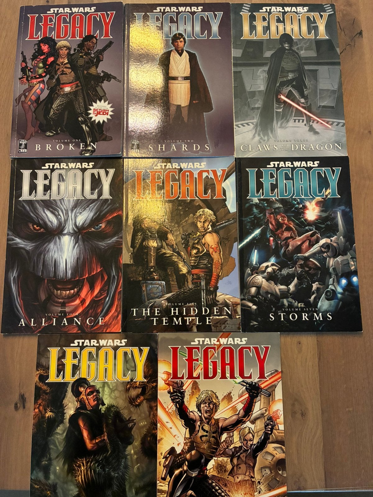 Star Wars Legacy 1-2-3-4-5-7-8-9, Livres, Enlèvement, Comme neuf