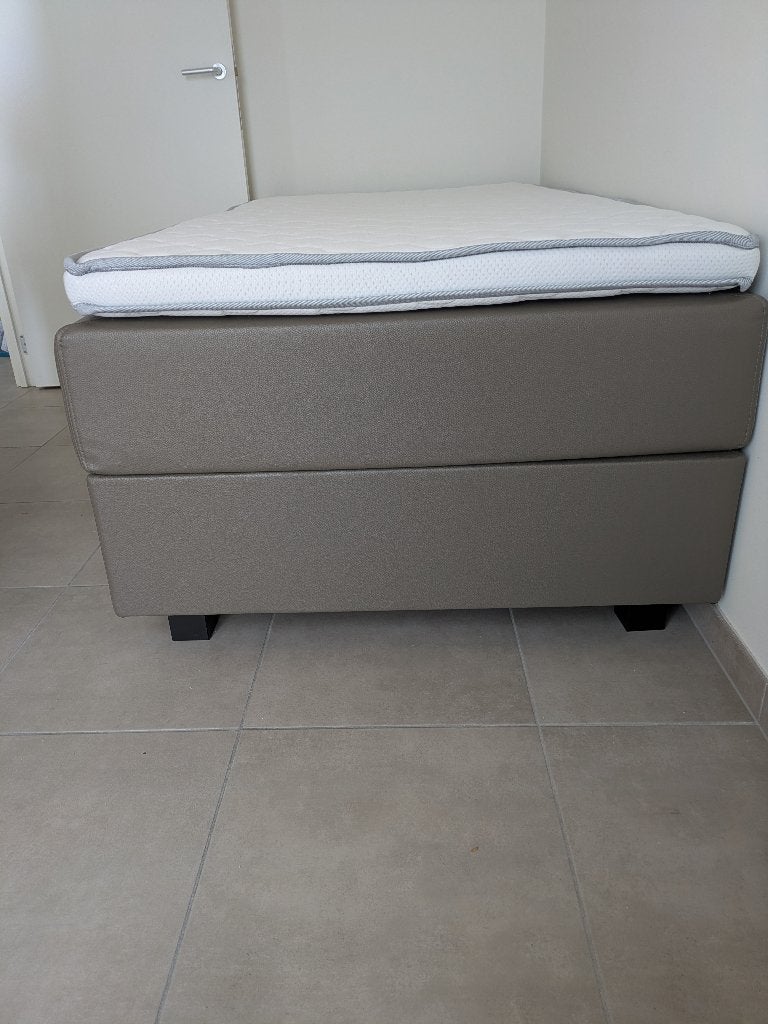 Boxspring - 1 persoons, Huis en Inrichting, Slaapkamer | Boxsprings, Ophalen, 100 cm, Eenpersoons, Bruin