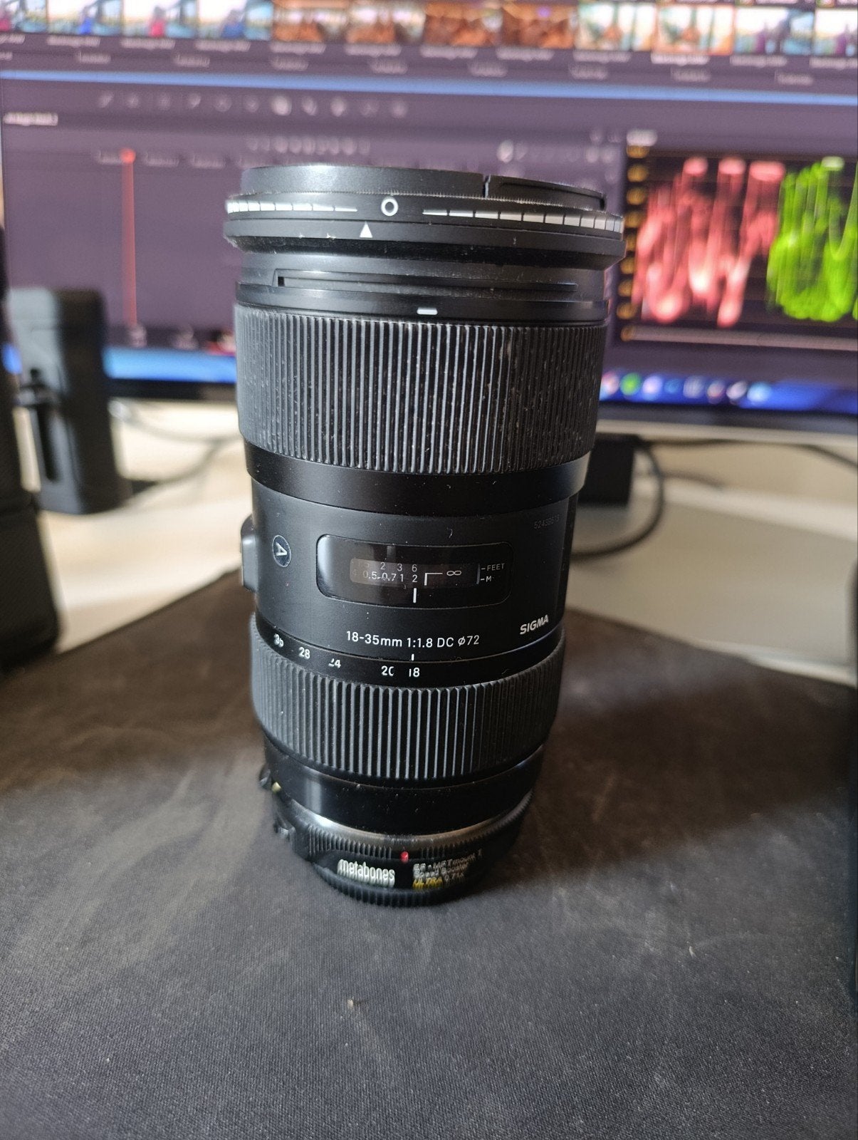Sigma 18/35 1.8 + Metabones Ultra 0.71X, TV, Hi-fi & Vidéo, Photo | Lentilles & Objectifs, Enlèvement ou Envoi, Sigma