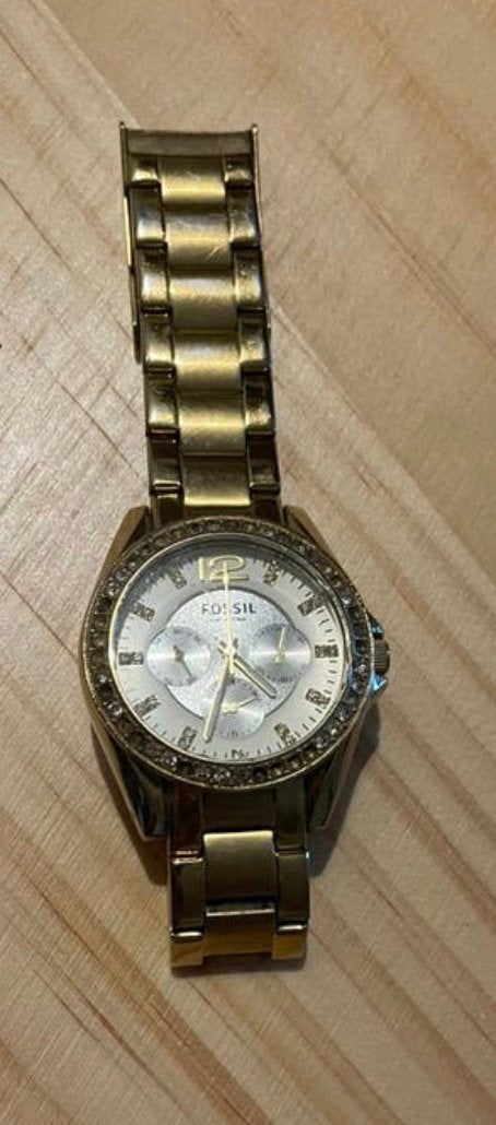Horloge Fossil goud, Handtassen en Accessoires, Horloges | Dames, Ophalen of Verzenden, Zo goed als nieuw