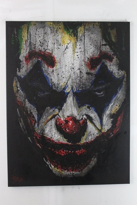 Joker de Vincent Mink, Enlèvement ou Envoi, Signé, Peinture acrylique, Film