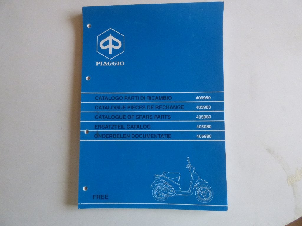 PIAGGIO FREE MODEL FCS1T ONDERDELENLIJST, Fietsen en Brommers, Ophalen of Verzenden, Gebruikt