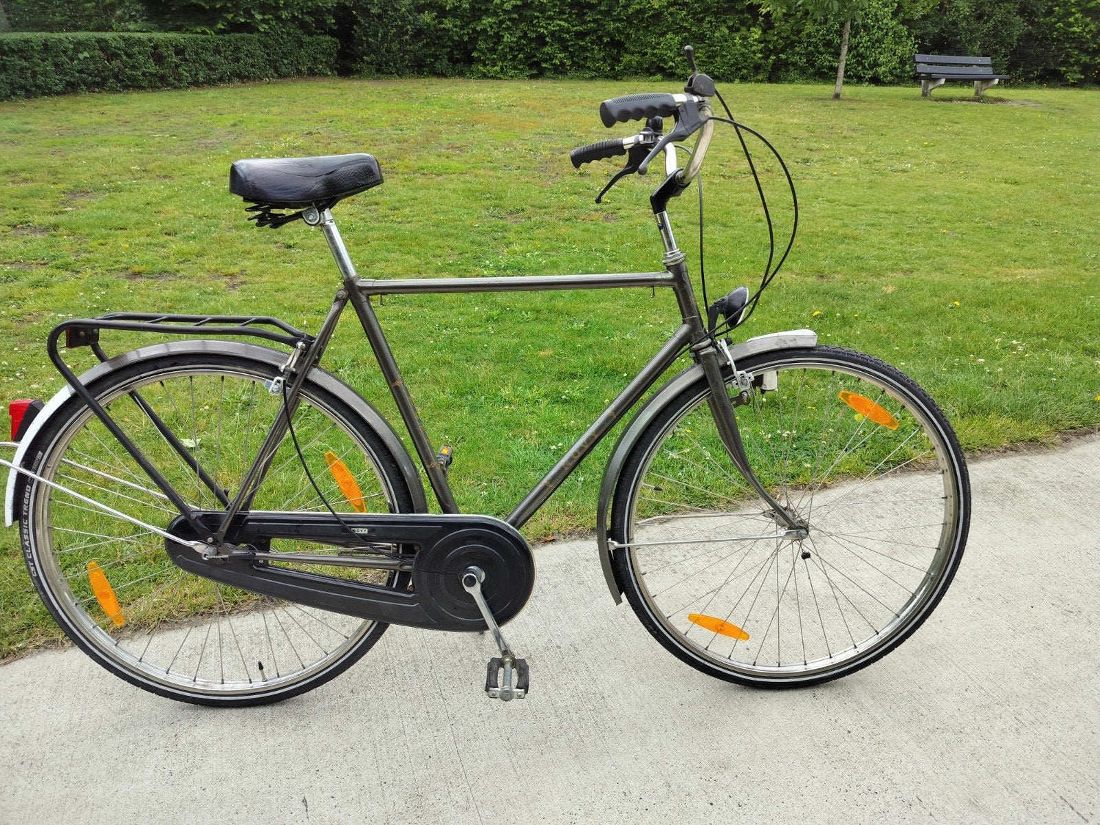 Novy herenfiets, 3v en vast slot, Ophalen