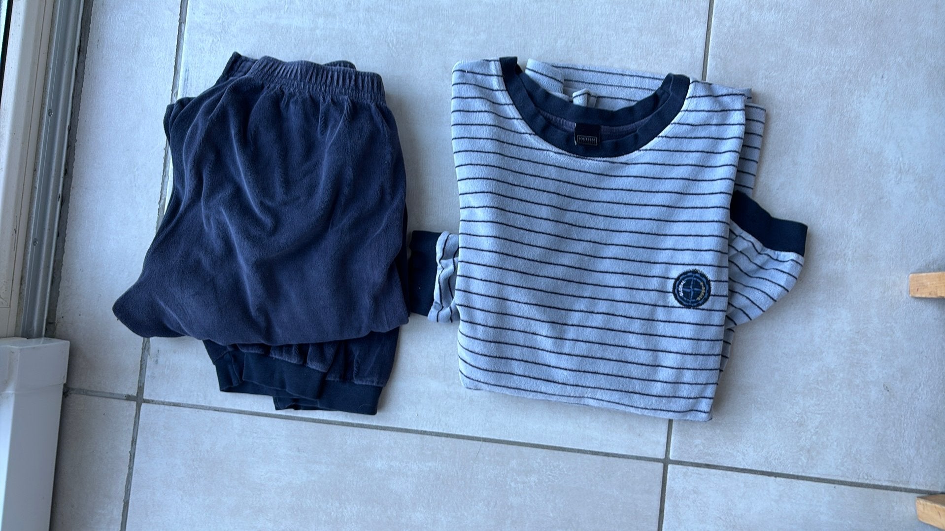 Pyjama velours homme Schiesser S/M, Kleding | Heren, Pyjama's, Ophalen of Verzenden