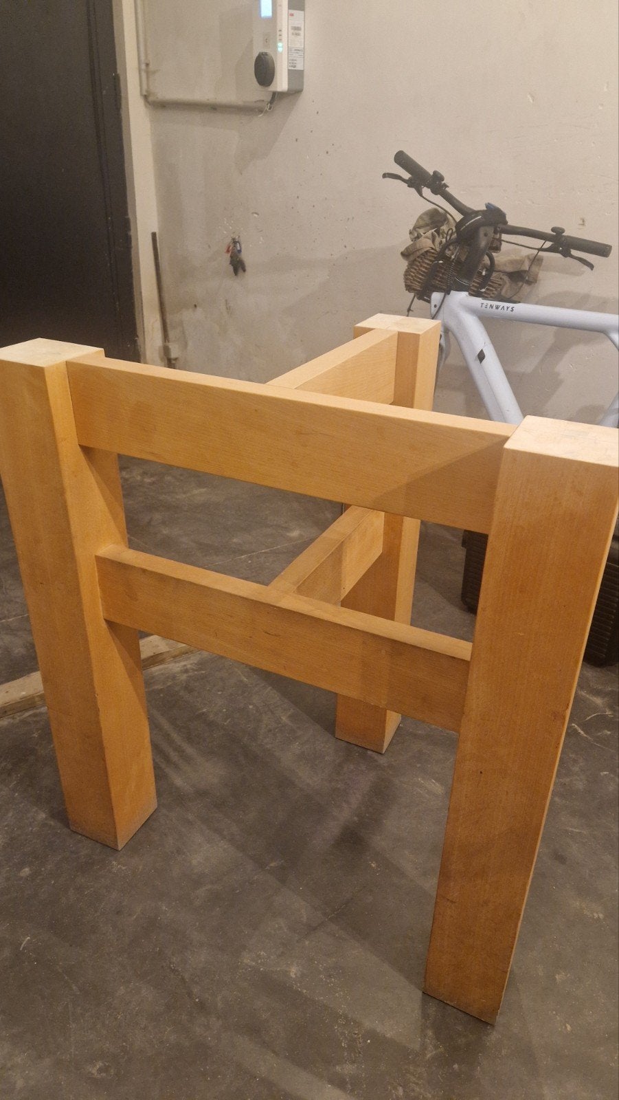 set van 2 vaste tafelpoten 92cm hoog, Huis en Inrichting, Ophalen, Tafelpoot, 50 tot 100 cm, Volhout