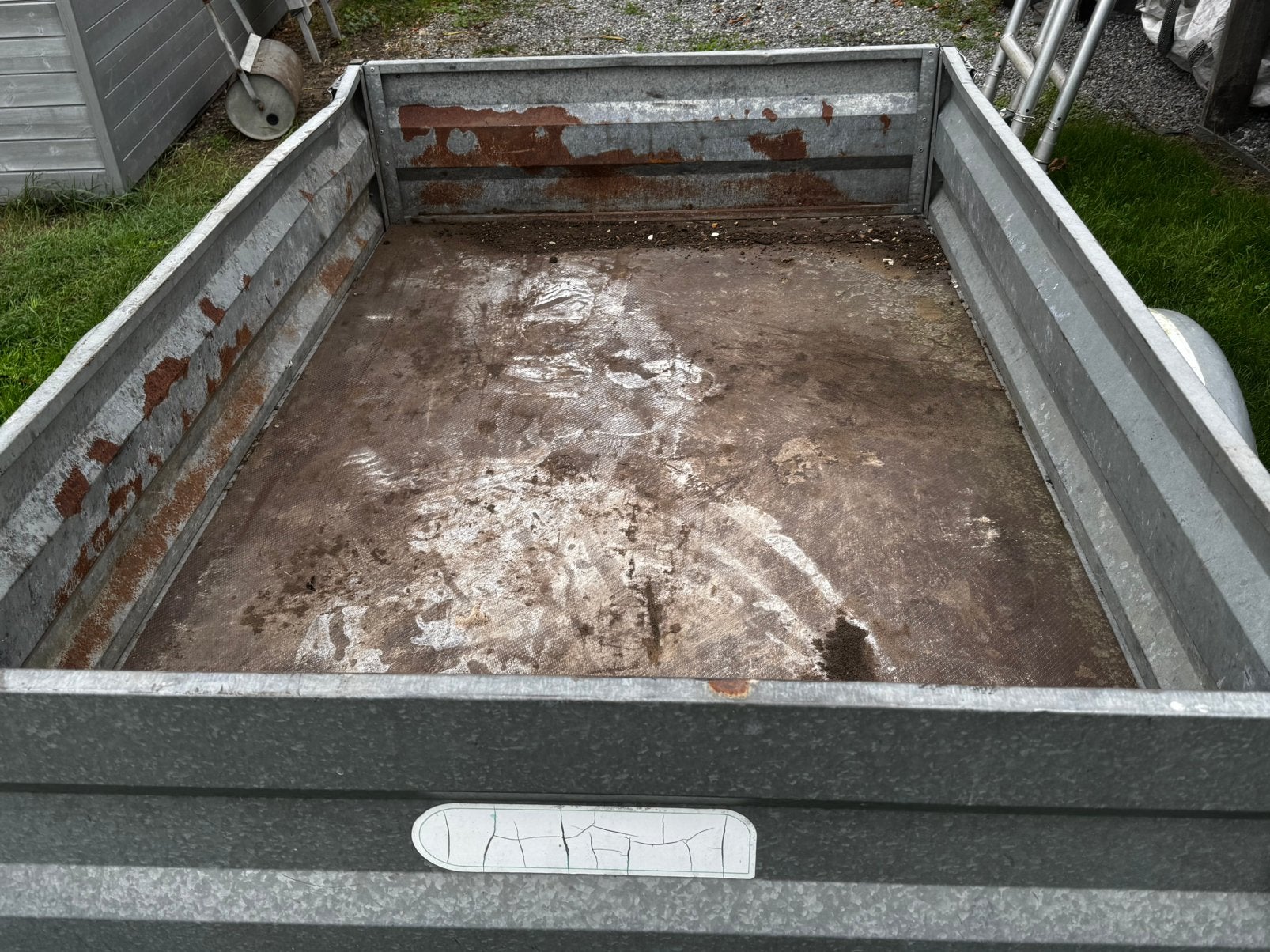 Remorque simple essieux 1m25x2m, Jardin & Terrasse, Enlèvement, Utilisé