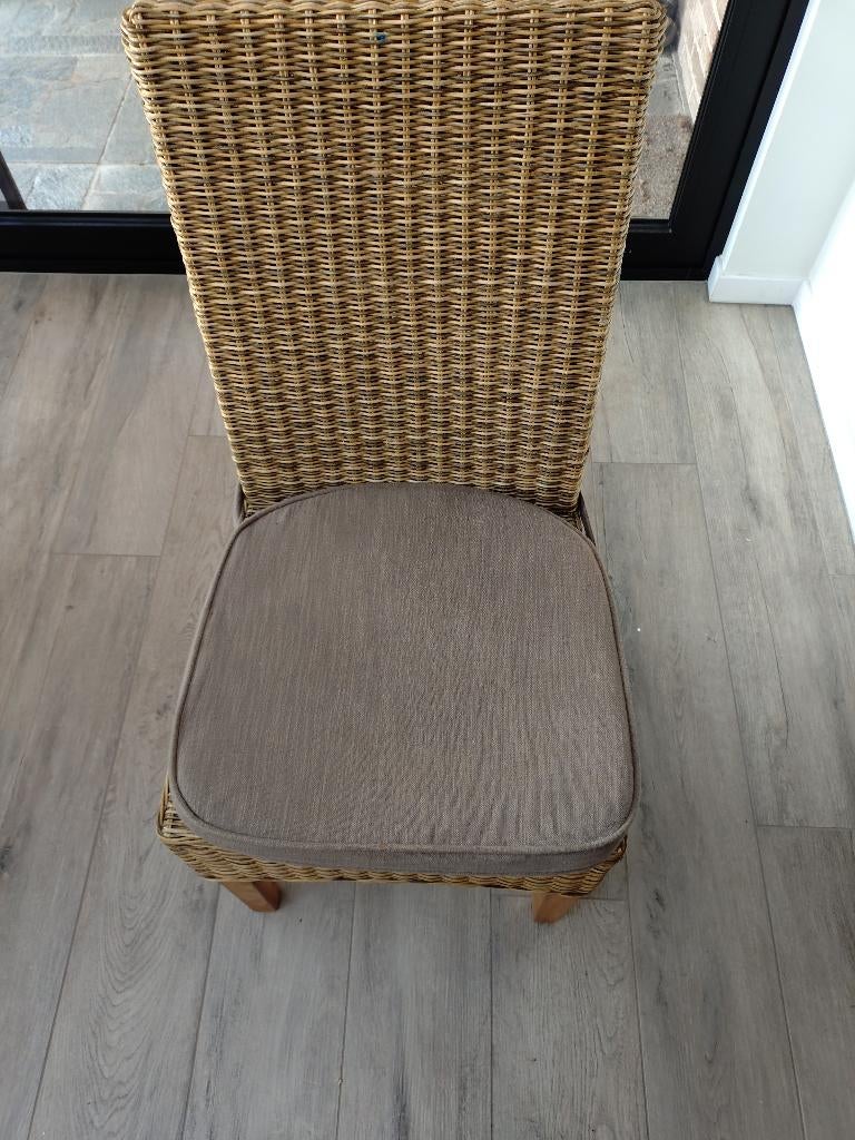 Rieten stoelen, Huis en Inrichting, Stoelen, Ophalen, Zo goed als nieuw, Hout, Landelijk