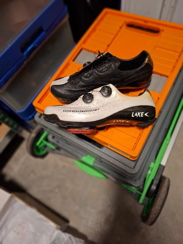 Fietsschoenen, Fietsen en Brommers, Gebruikt, Leer, Racefiets, Ophalen