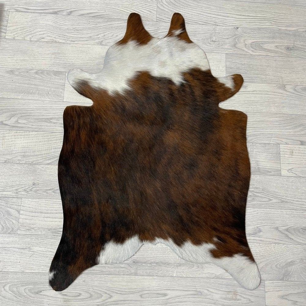 Mini koeienhuid bruin wit zwart 90x60cm #403 | Lederstore, Meerkleurig, Wandkleed, Nieuw, Ophalen of Verzenden