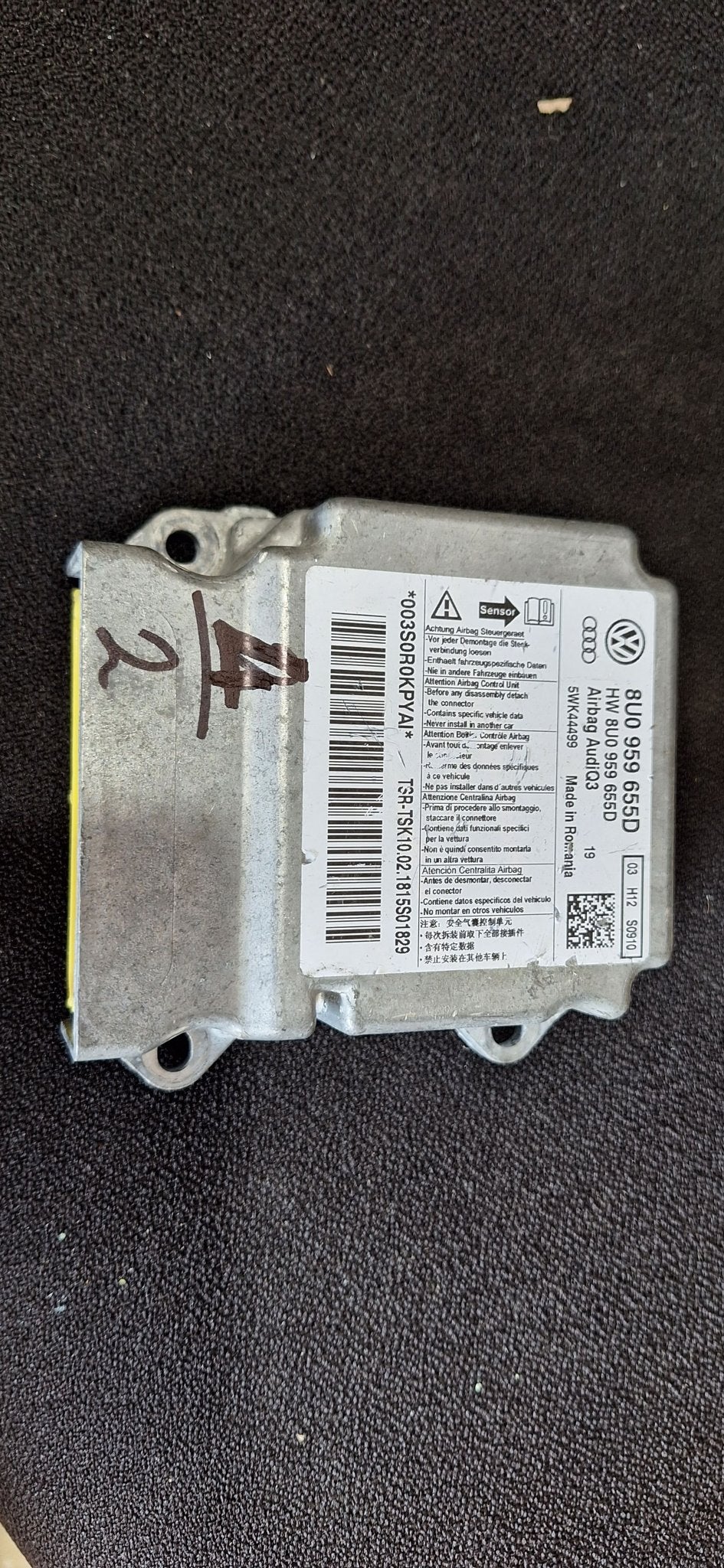 Originele Airbag Stuurmodule Computer Audi VW Continental -, -, Audi, Utilisé, -