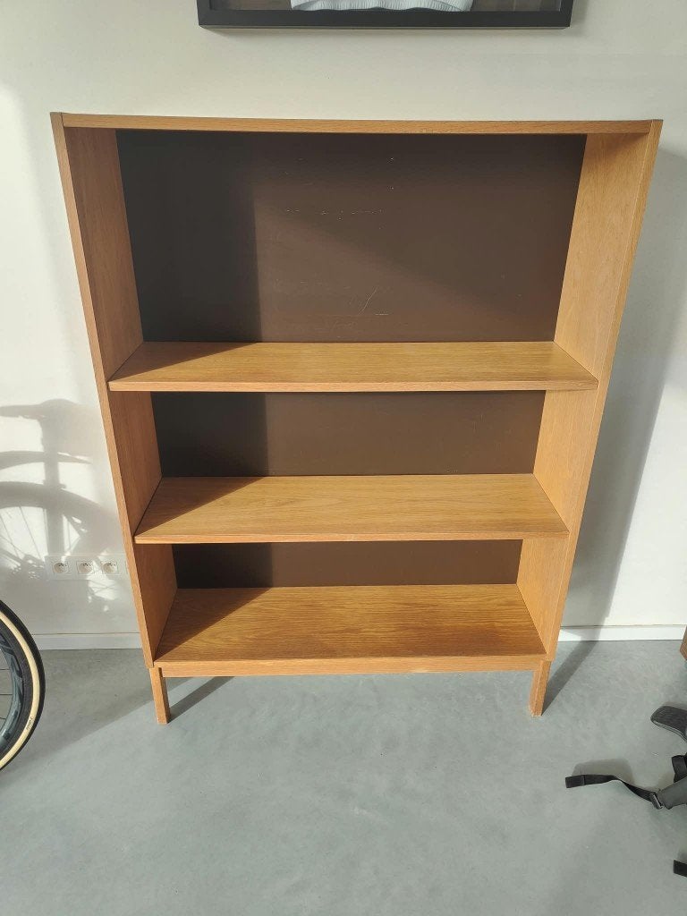Houten boekenkast / open kast – 106,5 x 147 cm, Ophalen, Gebruikt