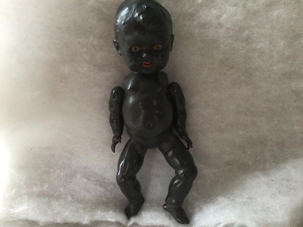 Vintage zwart popje. Roddy. England. Jaren 50, Verzamelen, Poppen, Ophalen of Verzenden