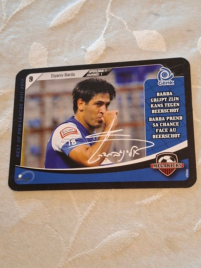Voetbalkaart : Megakicks/Elyaniv Barda/KRC Genk /2011-2012, Verzamelen, Ophalen of Verzenden, Zo goed als nieuw, Spelerskaart