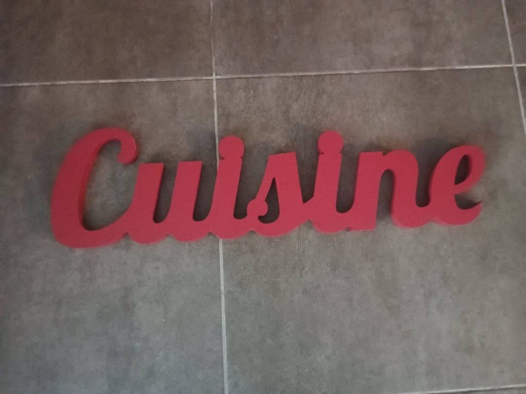 Panneau bois texte cuisine 3D, Neuf, Bois, Enlèvement, Panneau de texte