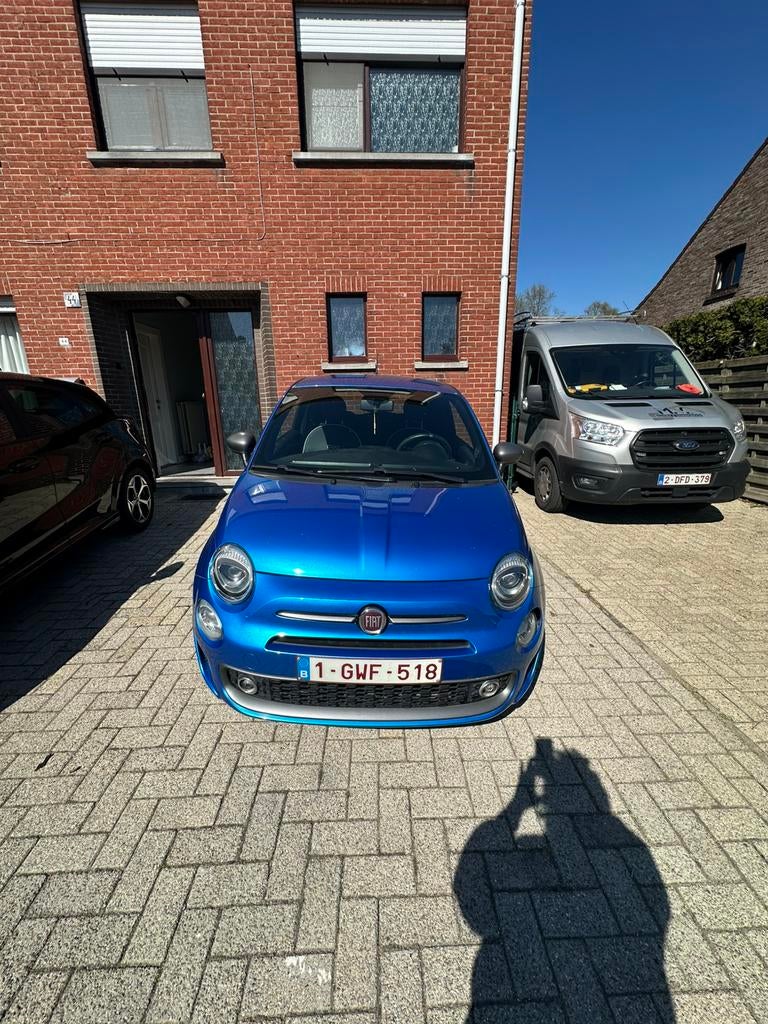 Fiat 500, Blauw, Handgeschakeld, Grijs, Particulier