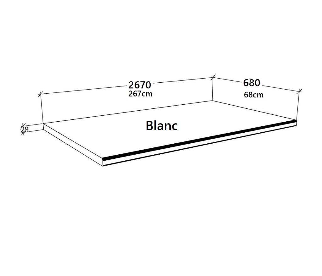 plan de travaille, Maison & Meubles, Cuisine | Éléments de cuisine, Neuf, Moins de 25 cm, 50 à 100 cm, Blanc