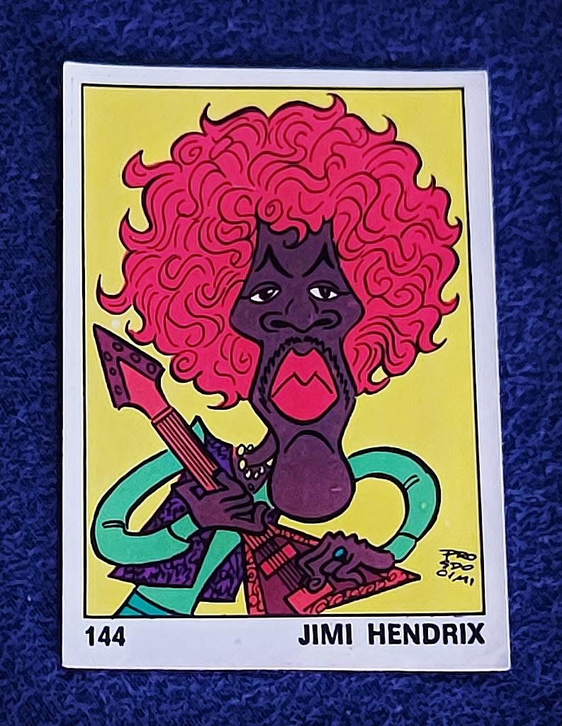 Panini sticker ' VIP OK 1973 - Jimi Hendrix '  #144, Ophalen of Verzenden, Nieuw, Sticker